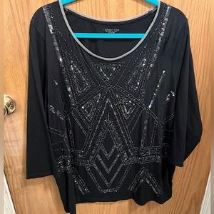 Coldwater creek jeweled top